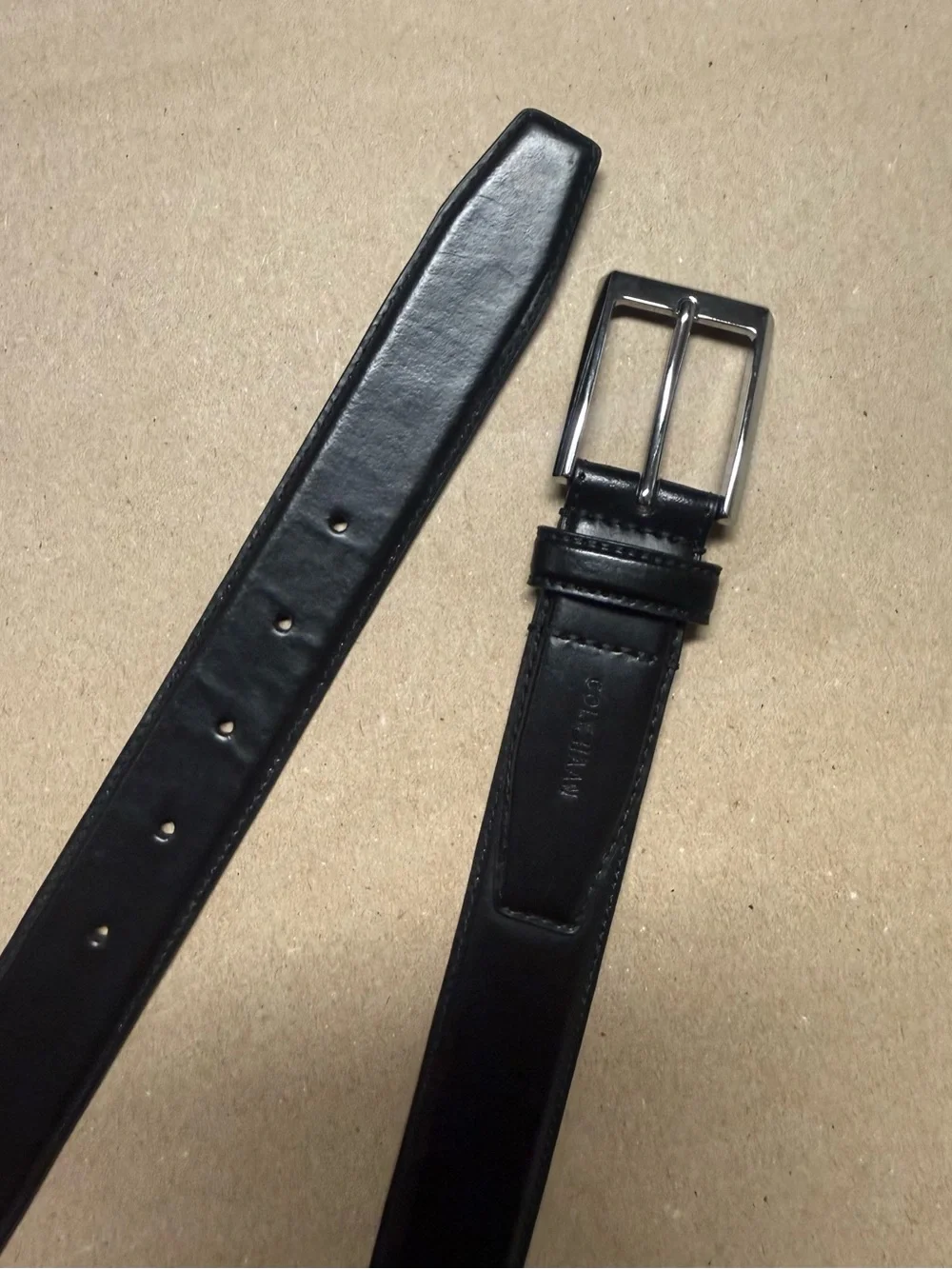 Cole Haan Black Belt Men’s size 40 100cm Black Fashion Dress Rare NEW!